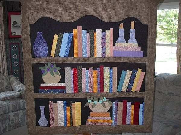 Patterns For Bookshelf Quilts, Harry Potter Bookcase Quilt Pattern