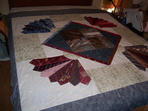 Quilt made from men's ties