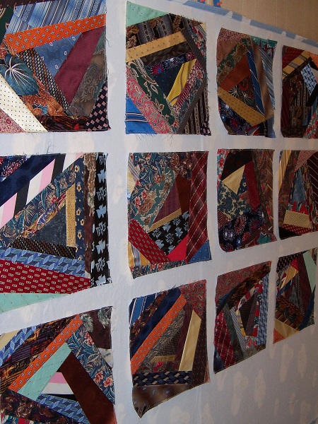 Quilt made from men's ties