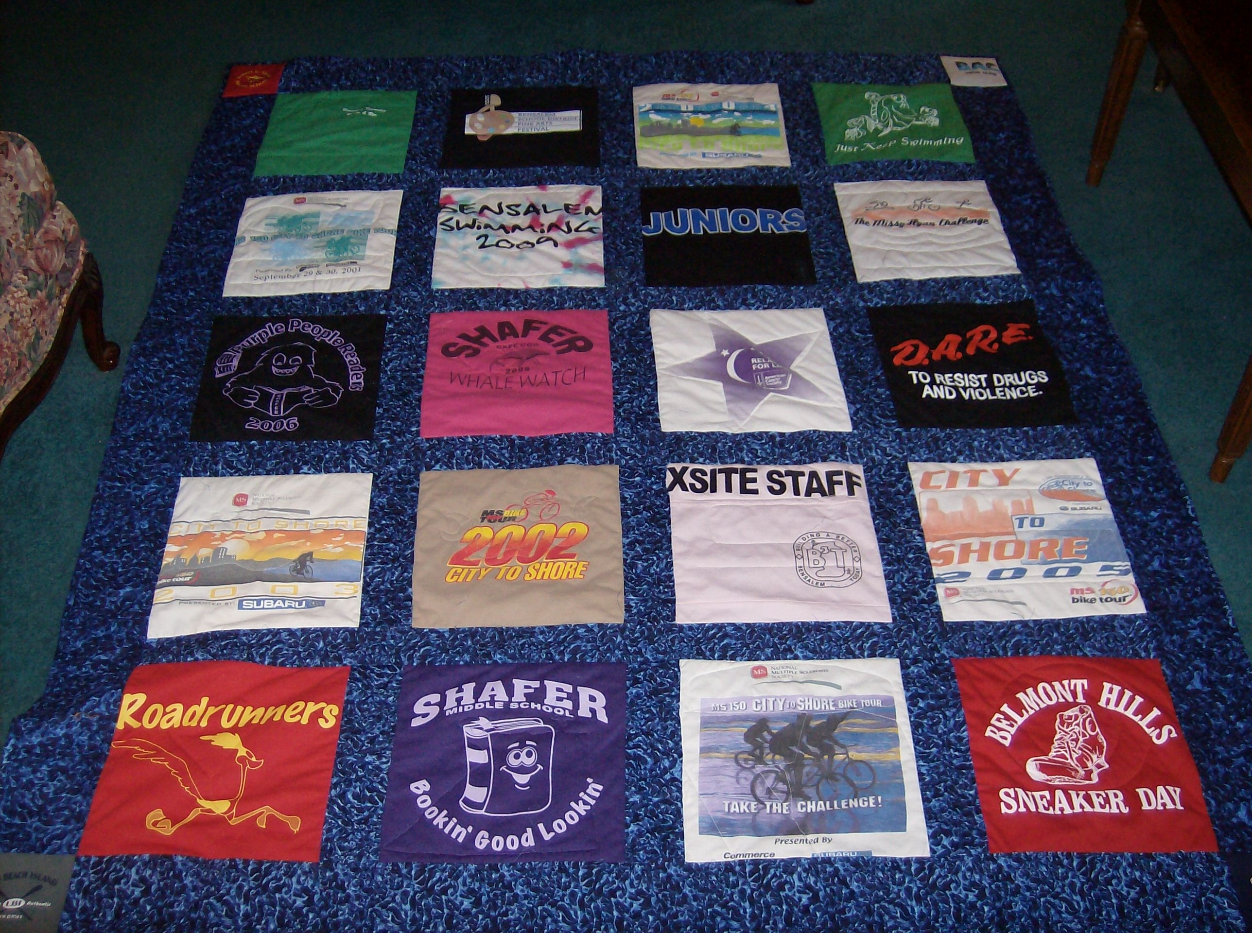 Quilt as You Go T-shirt Quilt - Quiltingboard Forums