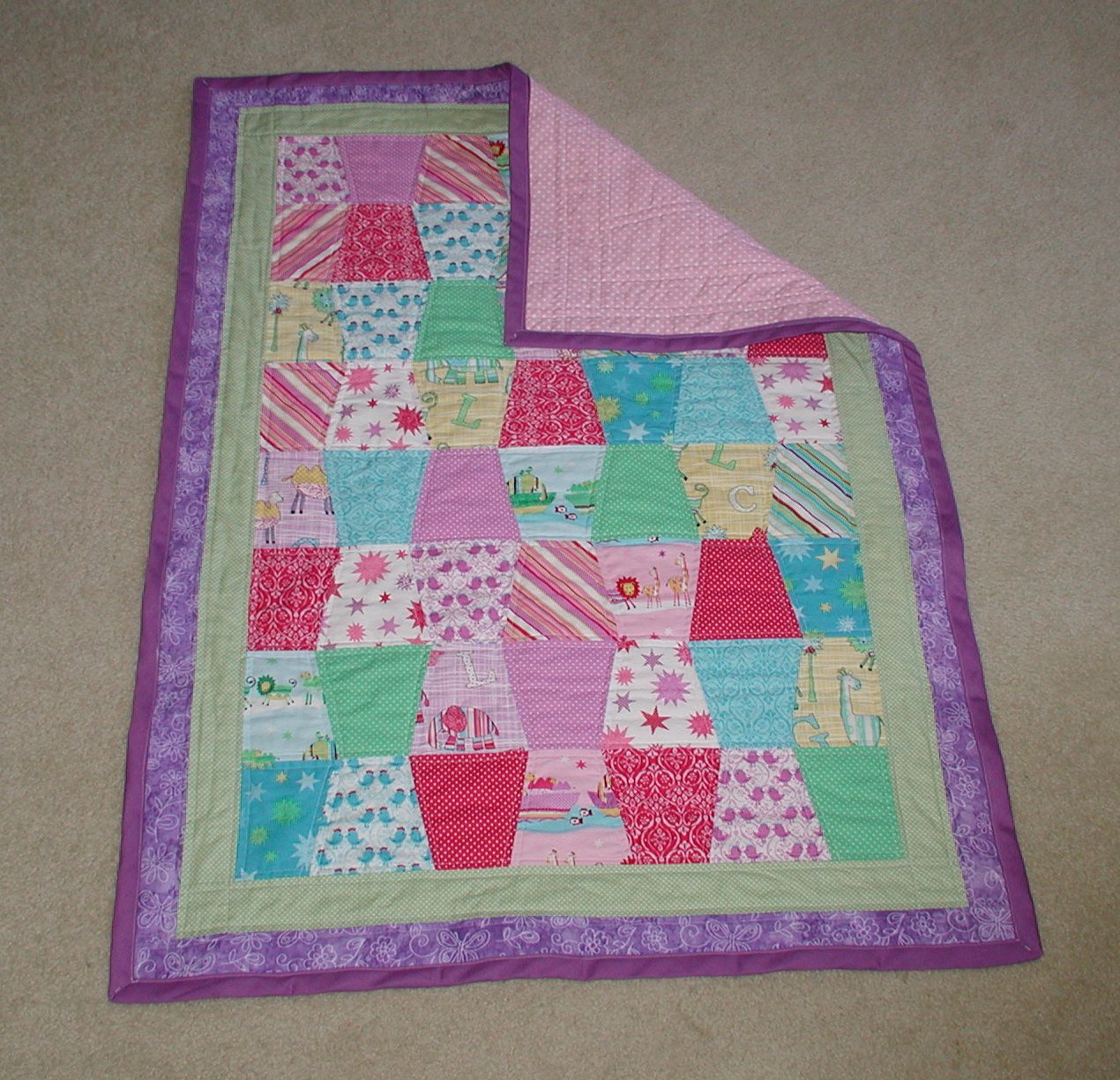 Second Pieced Tumbler Baby Quilt - Quiltingboard Forums