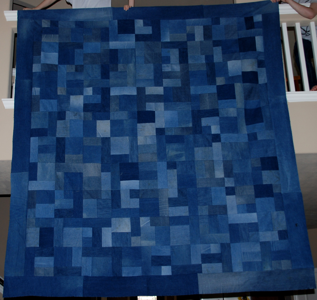 up-cycled jeans in to denim quilt - Quiltingboard Forums