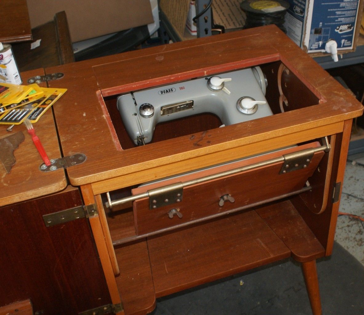 Midcentury Domestic Sewing Machine Desk